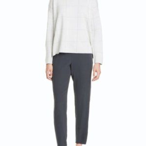 Eileen Fisher 100% Silk Slouchy Crepe Ankle Pants